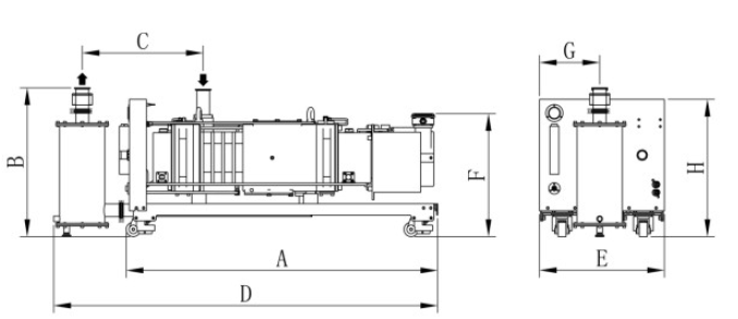 GSD120B 120 mの³ /h Oillessリチウム イオン電池の乾燥のための乾燥したねじ真空ポンプ